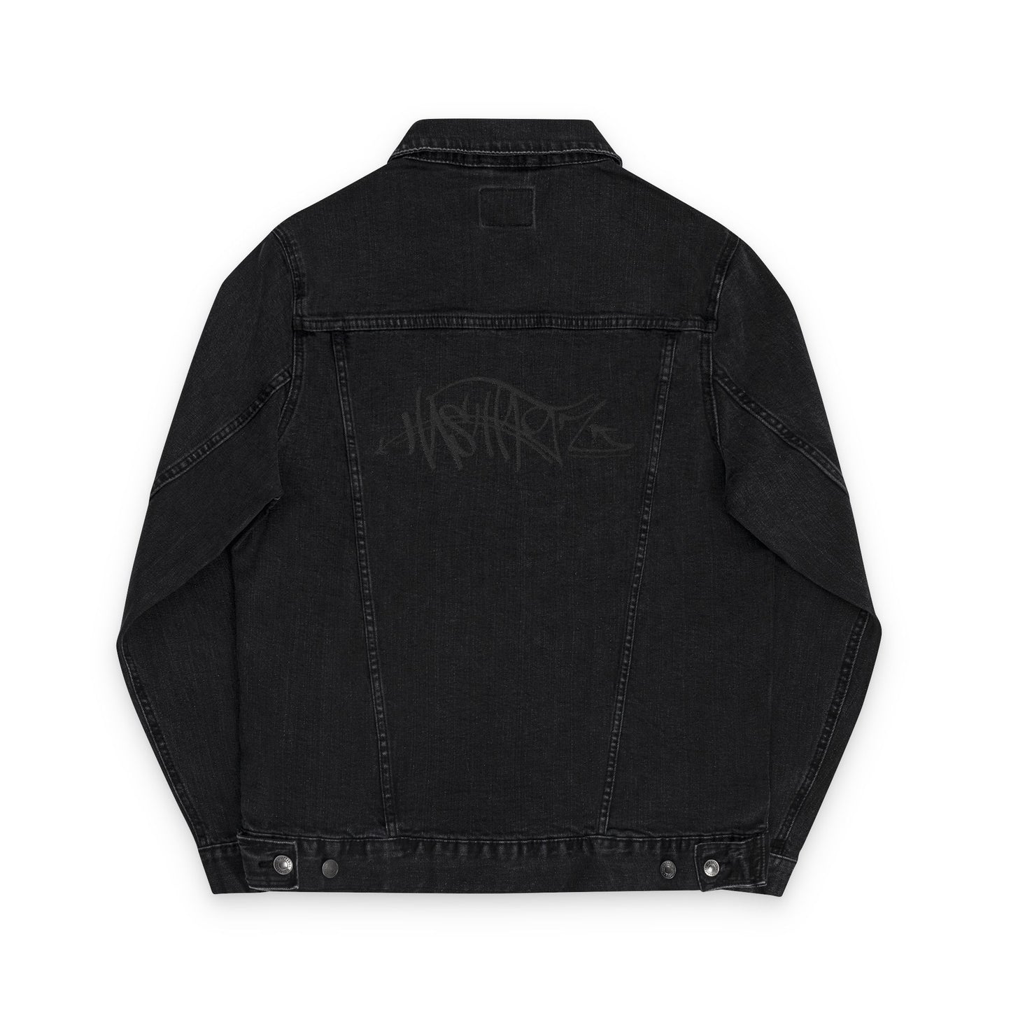 HASHTAGZ® TAGGED UP! - Stylish Unisex Embroidered Denim Jacket, Casual Jacket, Trendy Outerwear, Layering Piece, Gift for Him/Her