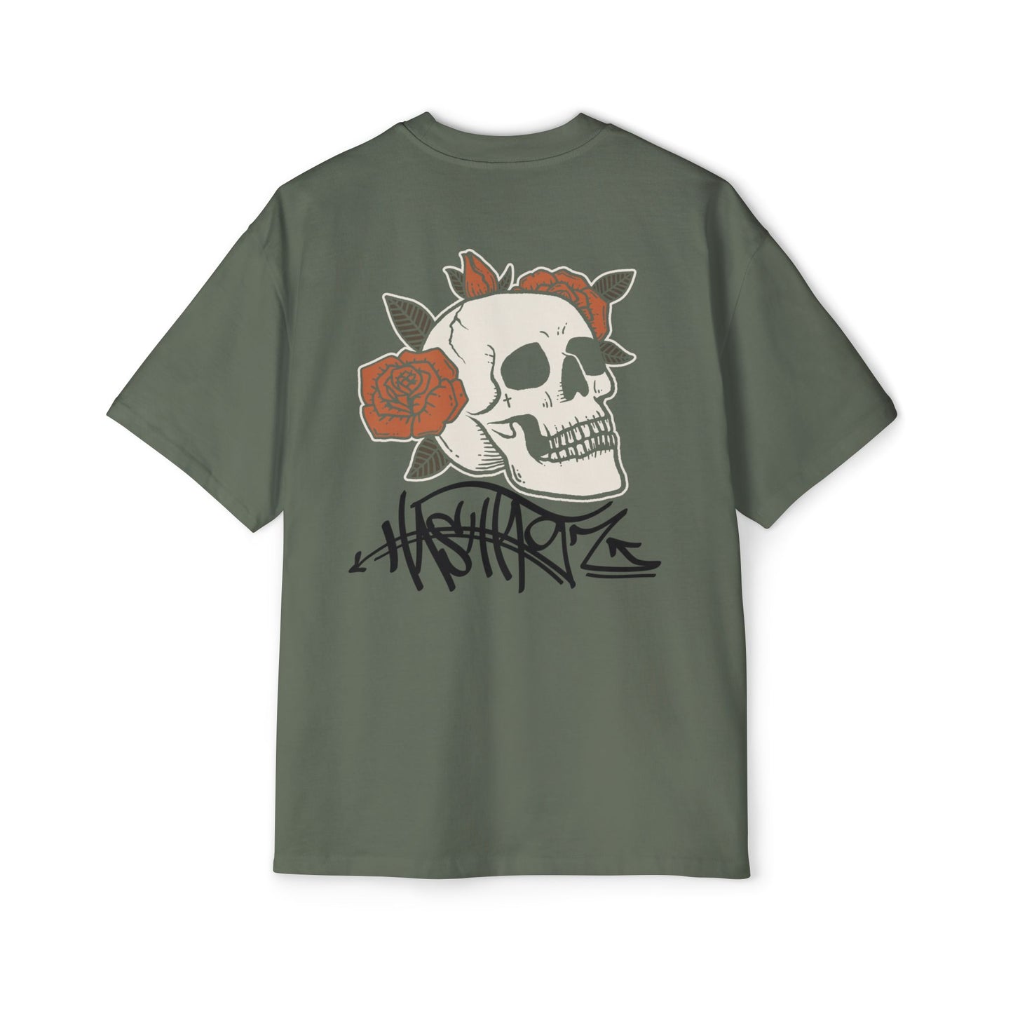 SKULLiROSiS OVERSIZED T-SHIRT - HASHTAGZ THC DESIGNS