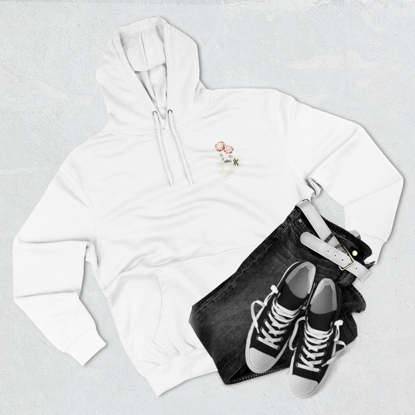 HASHTAGZ SKULLiROSiS HOODIE DESIGNS BY THC