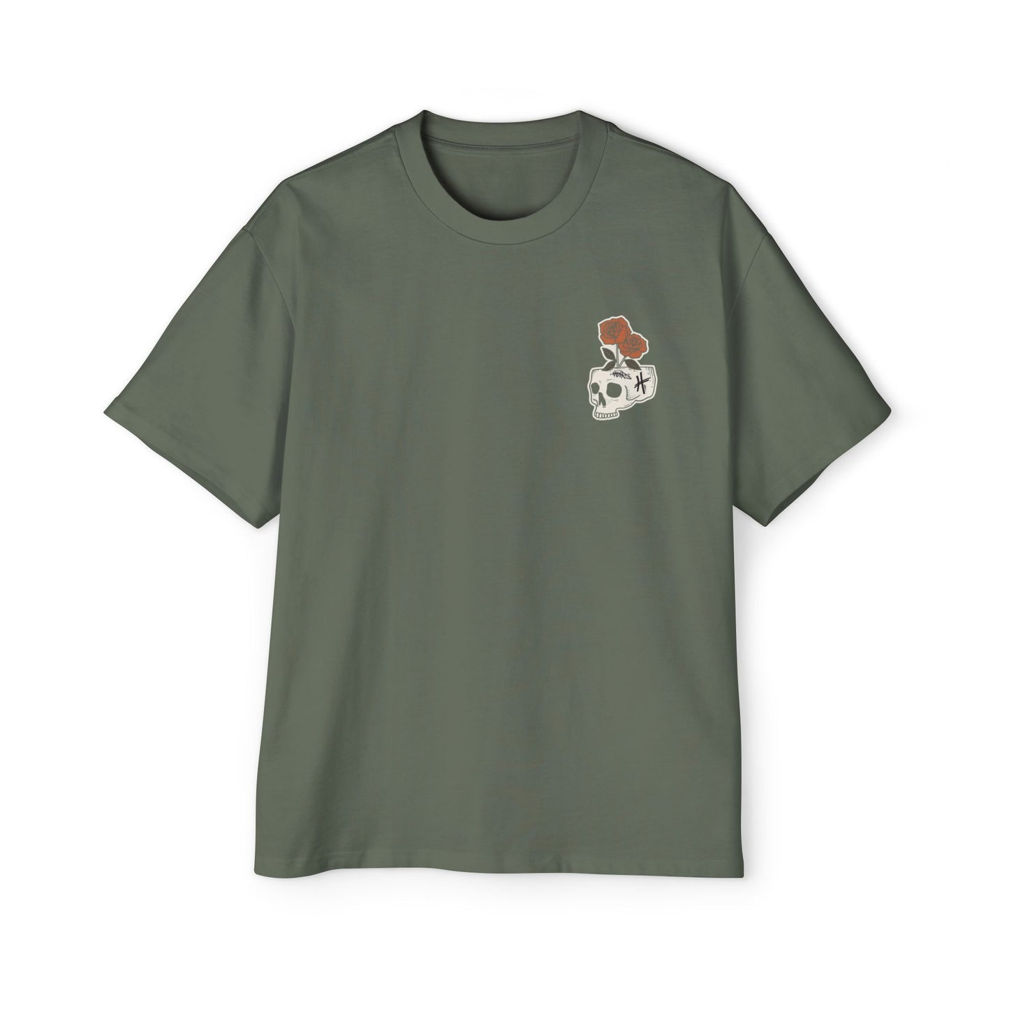 SKULLiROSiS OVERSIZED T-SHIRT - HASHTAGZ THC DESIGNS