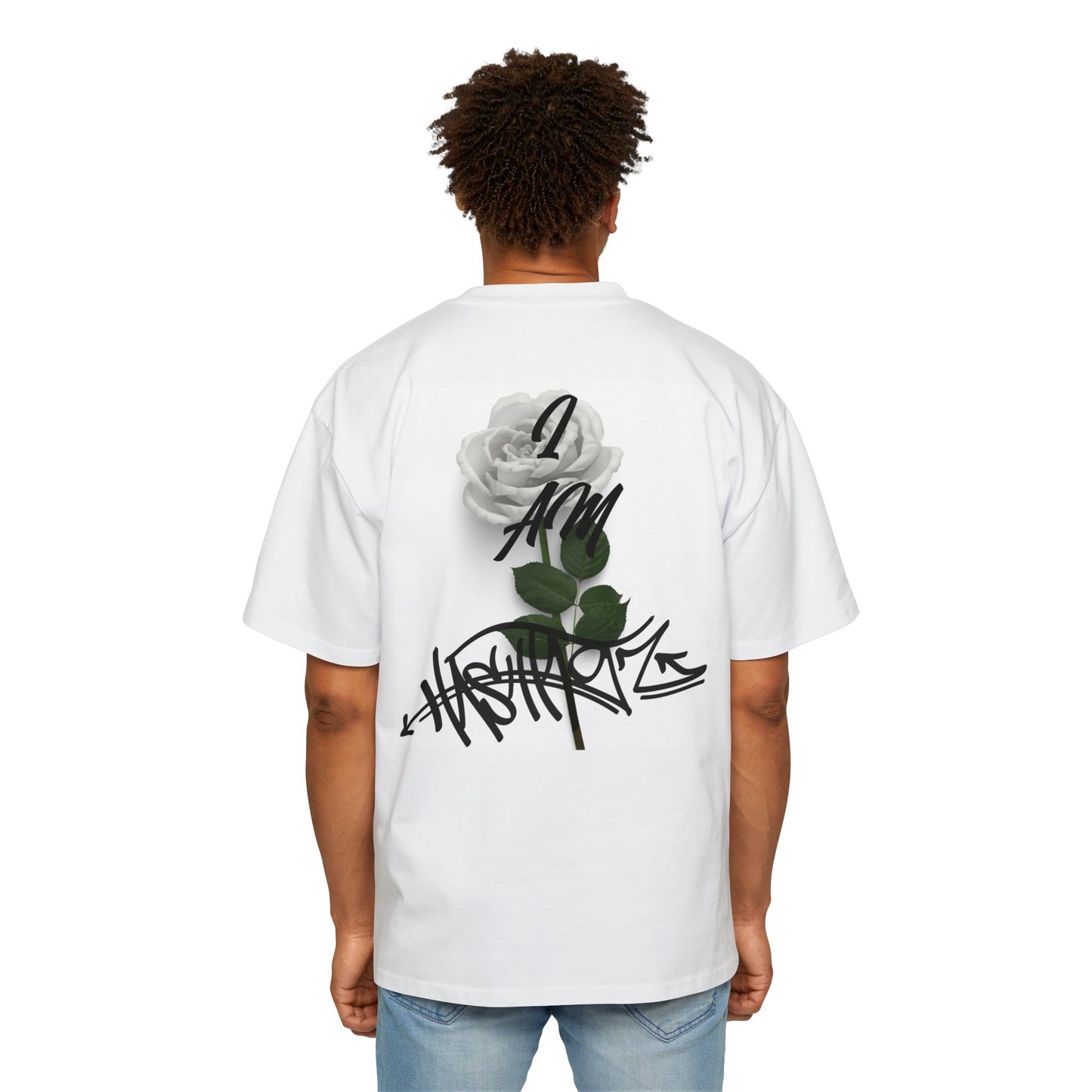 HASHTAGZ IM ME, I AM - Men's Heavy Oversized Tee