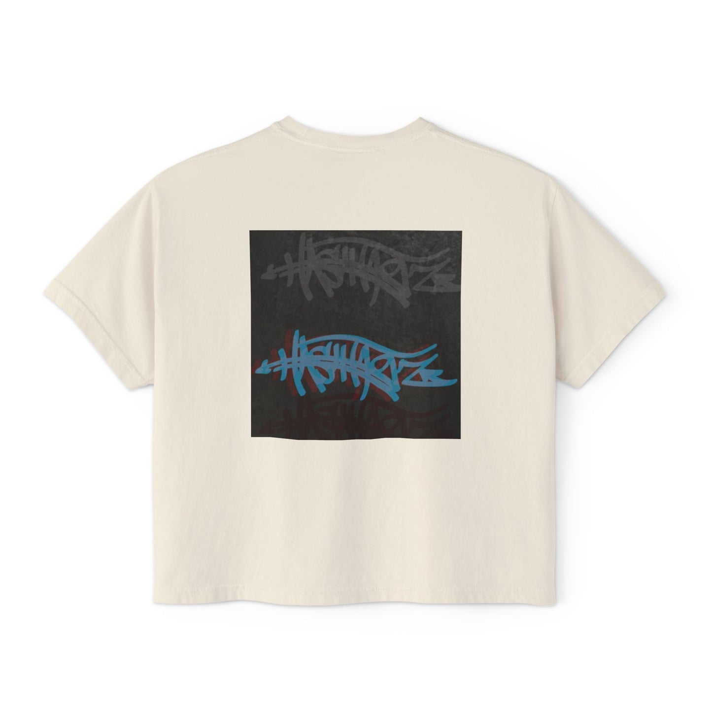 Stylish Women's Boxy Tee with HASHTAGZ Graffiti Bomb Graphic