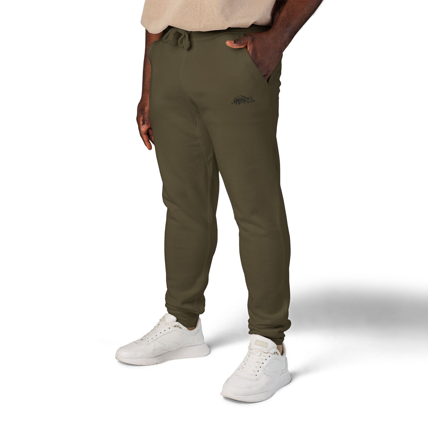 HASHTAGZ® ~ Cozy Embroidered Fleece Sweatpants for Relaxation and Style, Unisex Lounge Wear, Casual Chilling, Gift for Him/Her