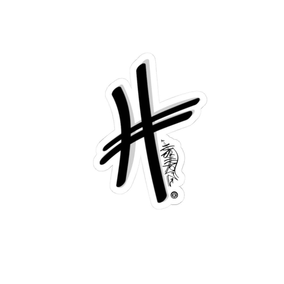 HASHTAGZ HASHi TAG STICKY ICKY ~ Stylish Kiss-Cut Stickers for Personalization, Ideal for Laptops, Water Bottles, Journals, Gifts, and Decor