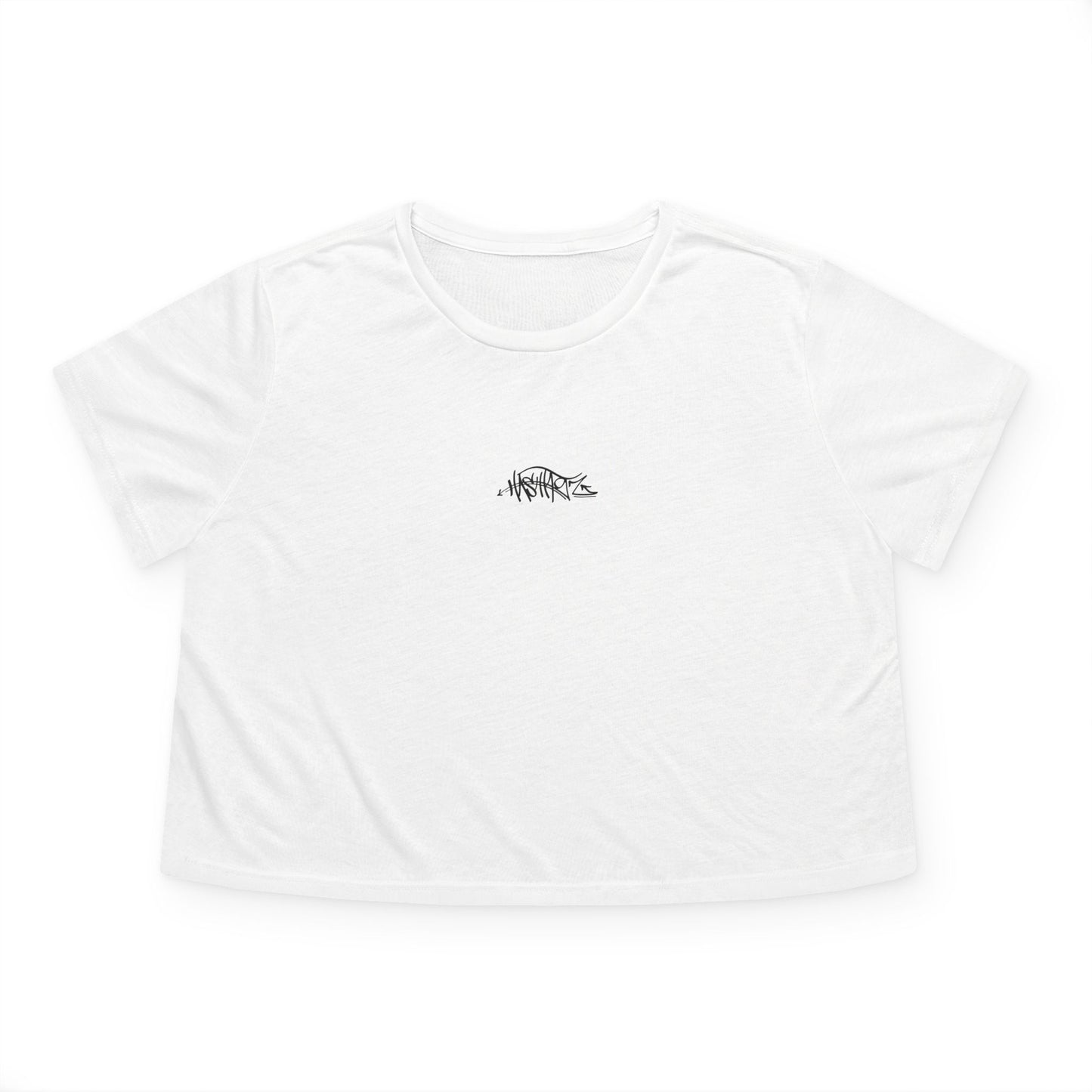 HASHTAGZ - TAGGED UP! XO -Flowy Cropped Tee
