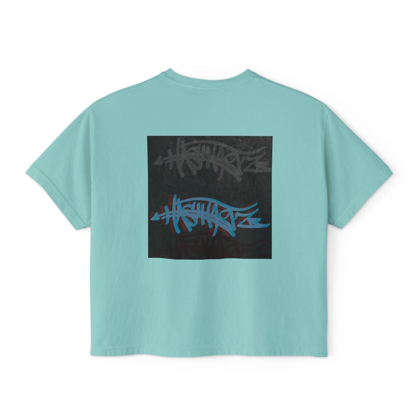 Stylish Women's Boxy Tee with HASHTAGZ Graffiti Bomb Graphic