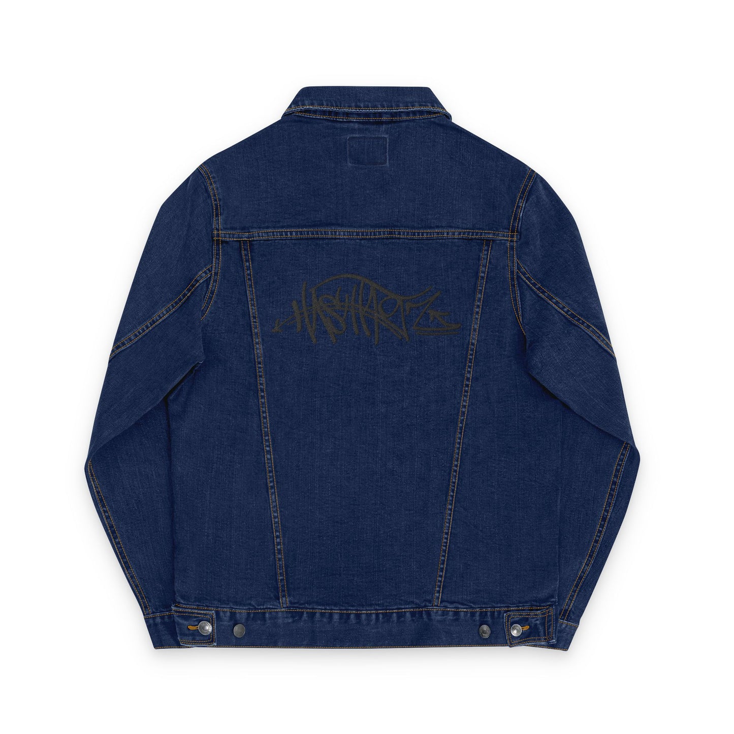 HASHTAGZ TAGGED UP! - Stylish Unisex Embroidered Denim Jacket, Casual Jacket, Trendy Outerwear, Layering Piece, Gift for Him/Her