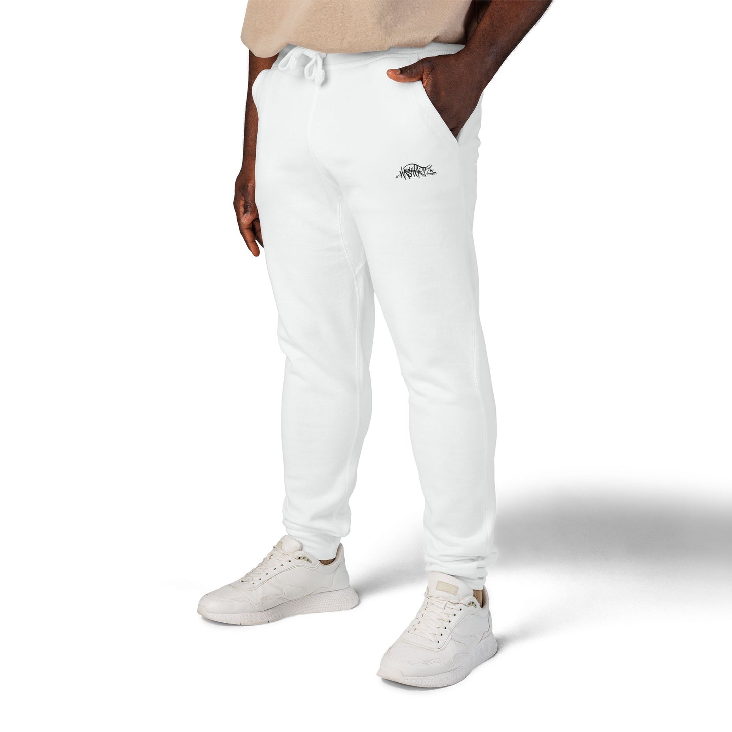 HASHTAGZ® ~ Cozy Embroidered Fleece Sweatpants for Relaxation and Style, Unisex Lounge Wear, Casual Chilling, Gift for Him/Her