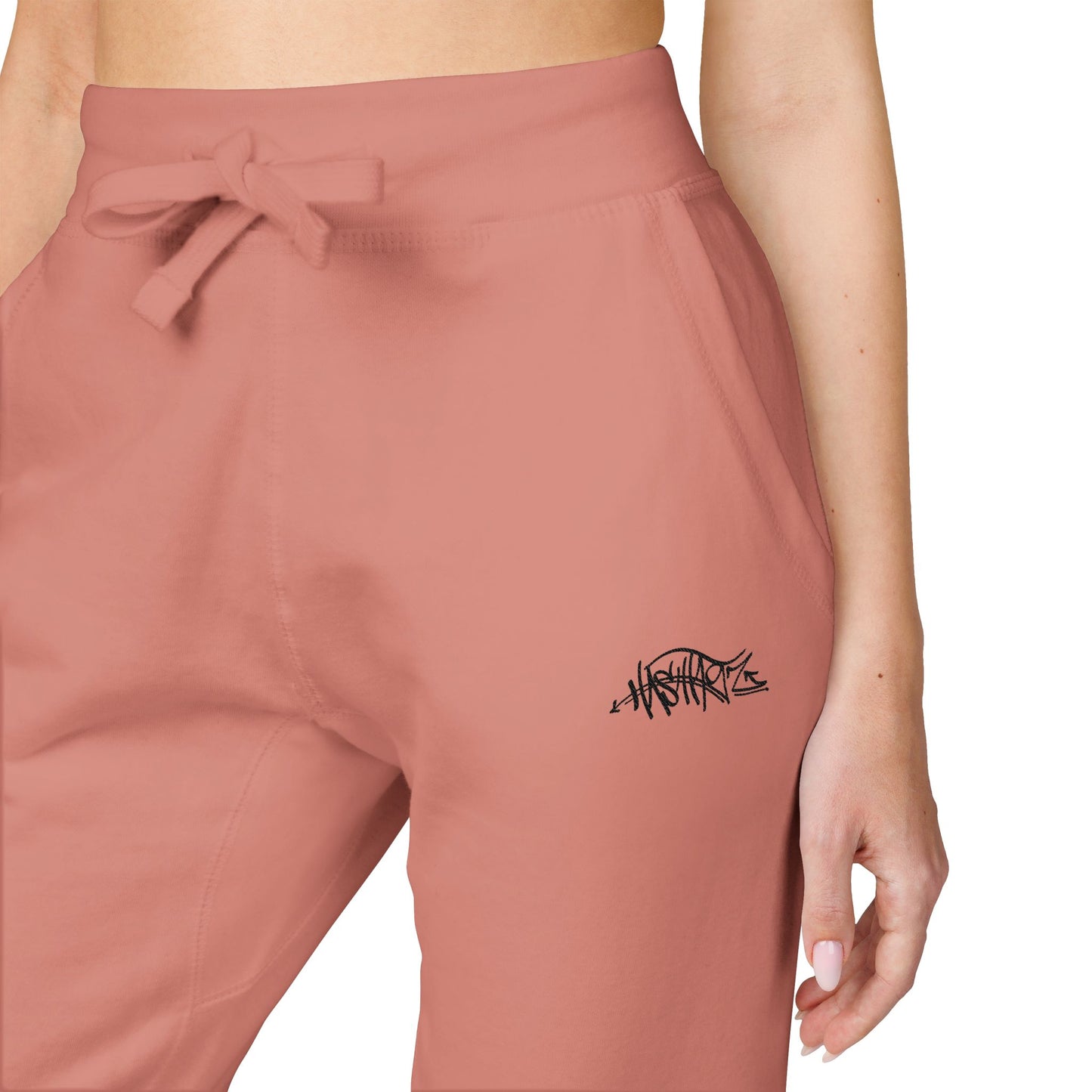 HASHTAGZ® ~ Cozy Embroidered Fleece Sweatpants for Relaxation and Style, Unisex Lounge Wear, Casual Chilling, Gift for Him/Her