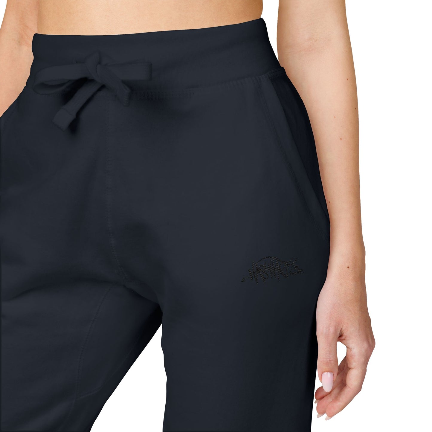 HASHTAGZ® ~ Cozy Embroidered Fleece Sweatpants for Relaxation and Style, Unisex Lounge Wear, Casual Chilling, Gift for Him/Her