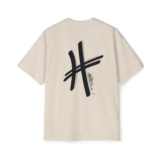 HASHTAGZ® - TAGGED UP! - LOGO Heavy Oversized Tee 15% Viscose