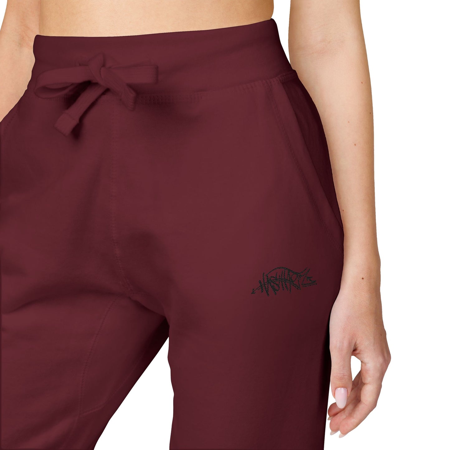 HASHTAGZ® ~ Cozy Embroidered Fleece Sweatpants for Relaxation and Style, Unisex Lounge Wear, Casual Chilling, Gift for Him/Her