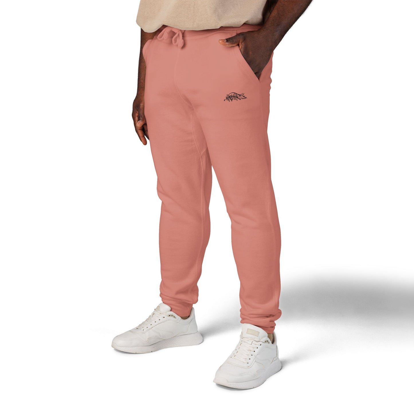 HASHTAGZ® ~ Cozy Embroidered Fleece Sweatpants for Relaxation and Style, Unisex Lounge Wear, Casual Chilling, Gift for Him/Her