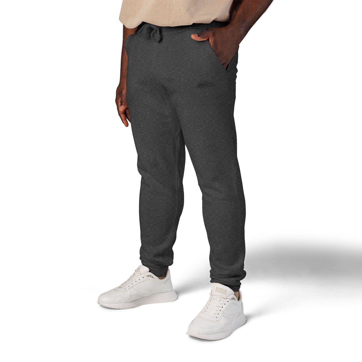 HASHTAGZ® ~ Cozy Embroidered Fleece Sweatpants for Relaxation and Style, Unisex Lounge Wear, Casual Chilling, Gift for Him/Her