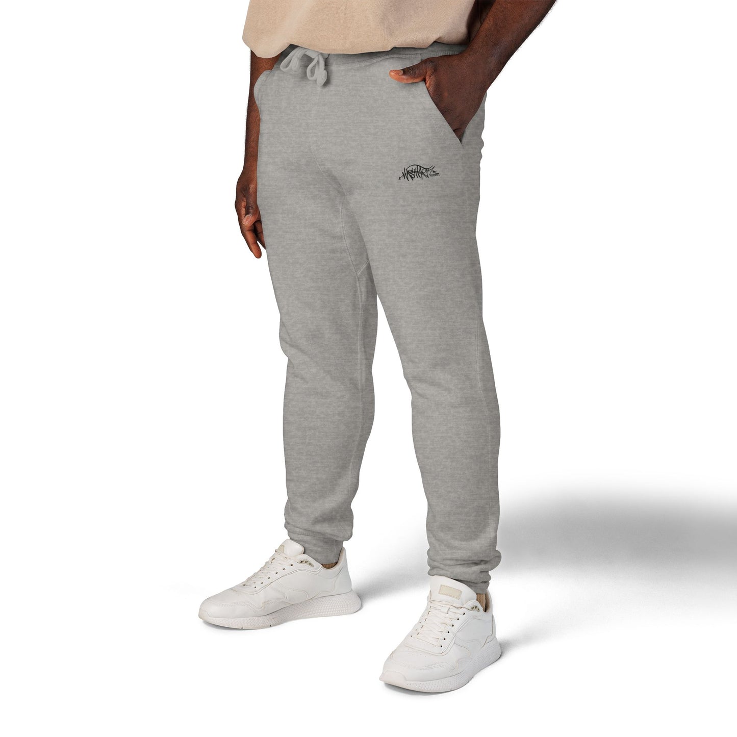 HASHTAGZ® ~ Cozy Embroidered Fleece Sweatpants for Relaxation and Style, Unisex Lounge Wear, Casual Chilling, Gift for Him/Her