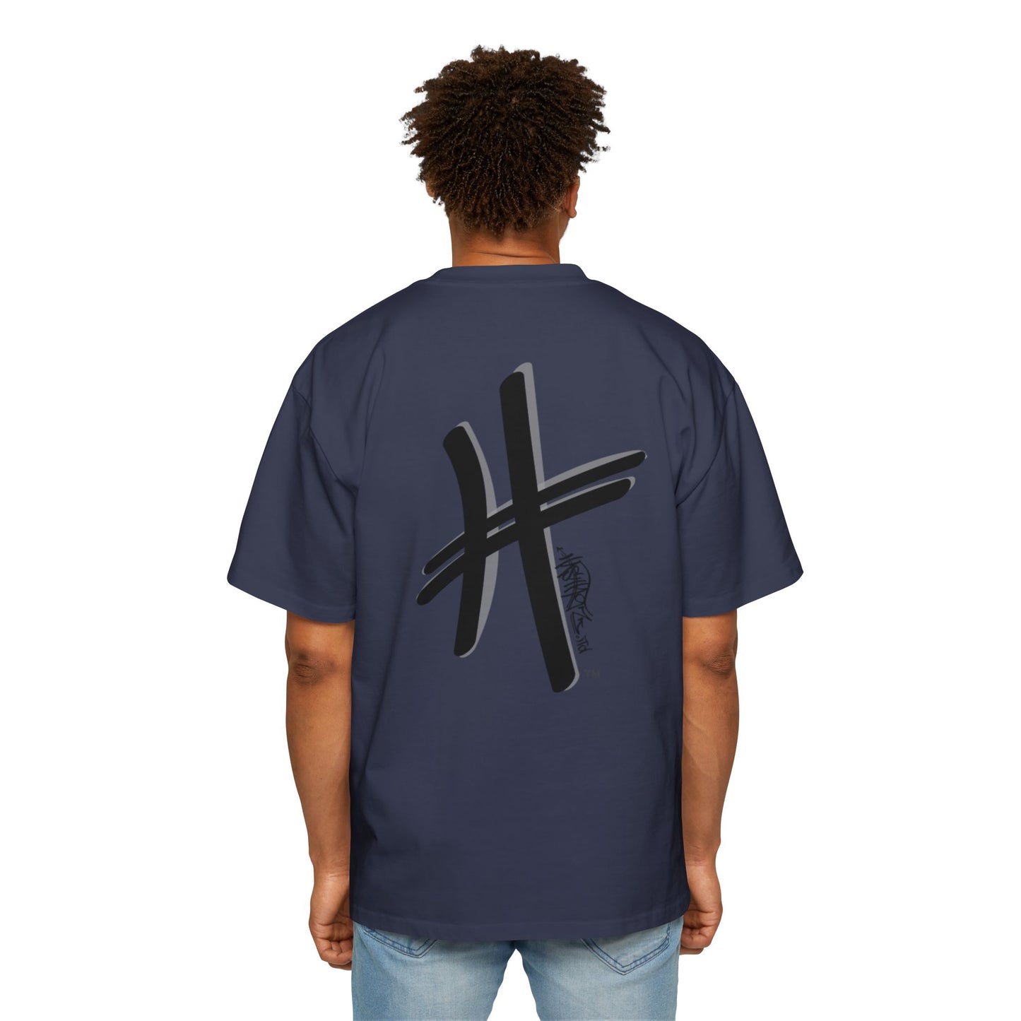HASHTAGZ - TAGGED UP! - LOGO Heavy Oversized Tee 15% Viscose